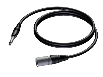 SIGNAALKABEL PROCAB XLR MALE-JACK 6.3mm MALE STEREO 10m EOL