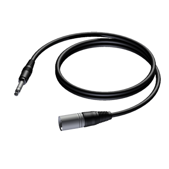 SIGNAALKABEL PROCAB XLR MALE-JACK 6.3mm MALE STEREO 10m EOL
