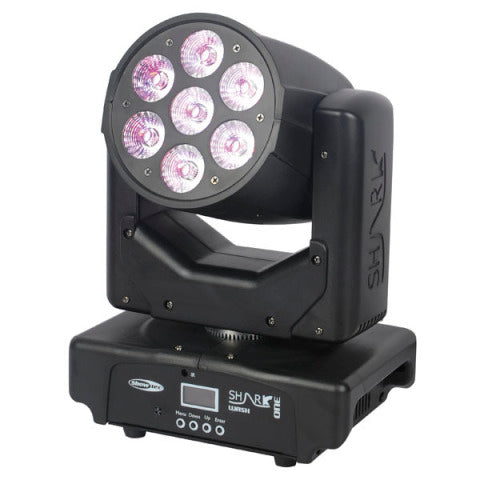 SHARK WASH ONE SHOWTEC 7 x 12W Q6 RGBWA + UV LED MOVINGHEAD