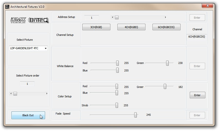 FIRMWARE UPDATER BRITEQ ALLROUND DMX SETUP TOOL, incl SOFTWA