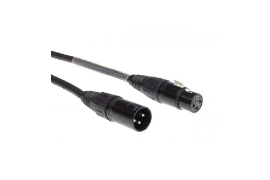 DMX KABEL 3POL XLR 120 OHM 0.5M ZWART ADMIRAL@ UIT ASS