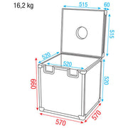 FLIGHTCASE VOOR 50 CM SPIEGELBOL DAP AUDIO