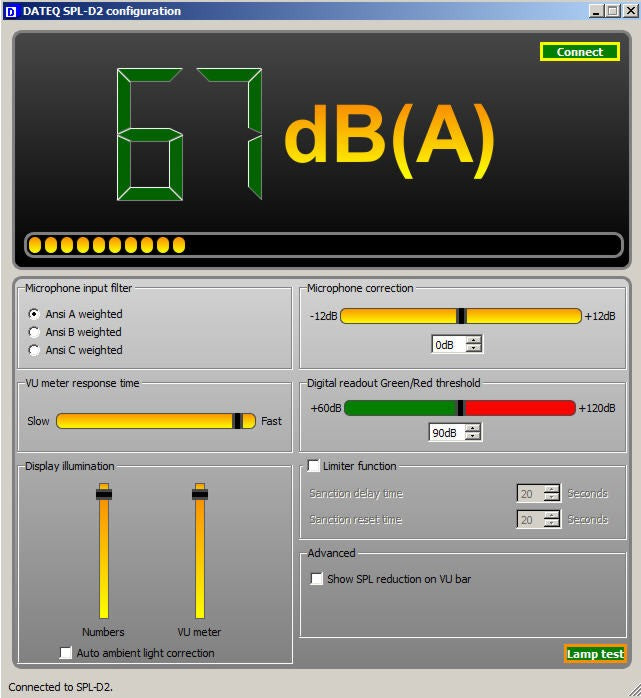 SPL-D2 MKII DATEQ Decibelmeter met Display