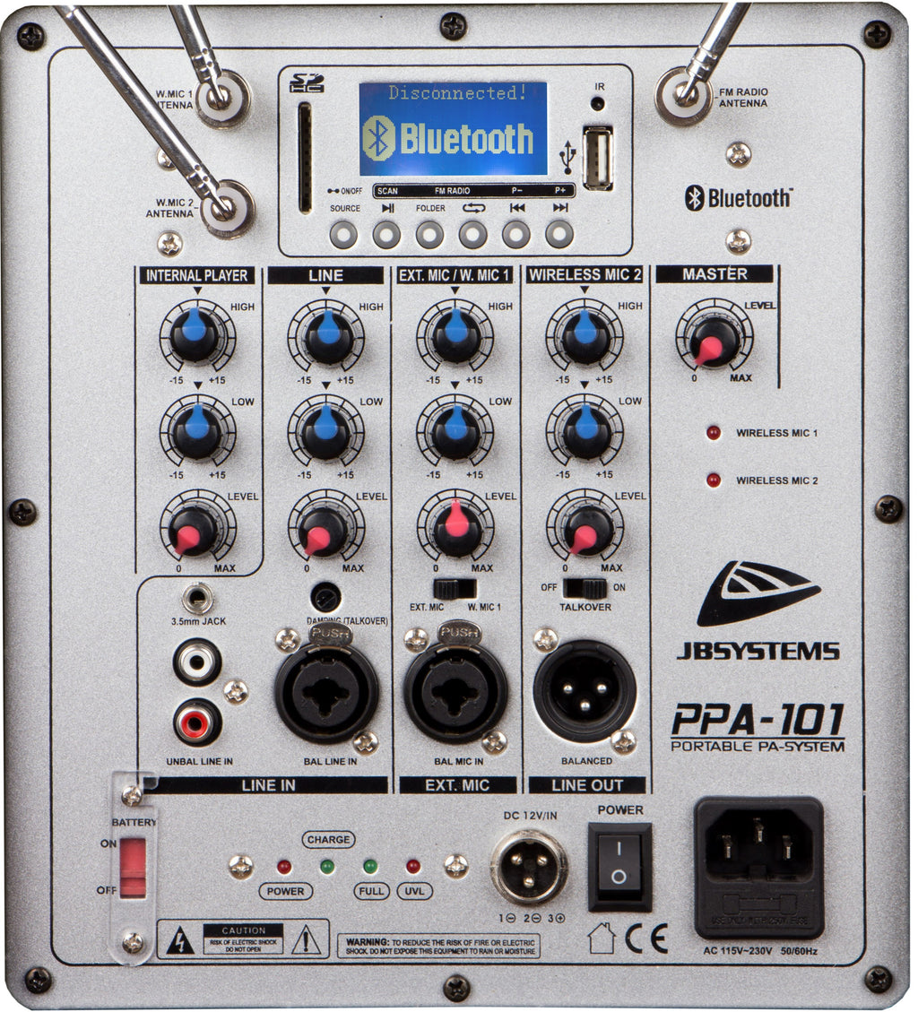 PPA-101 JB COMPACT PORTABLE PA-SYSTEM 50W ex. BATTERIJ EOL
