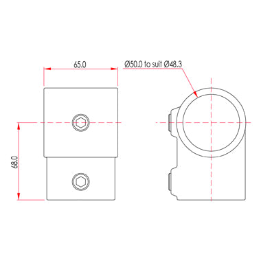 PIPECLAMP SHORT TEE DOUGHTY