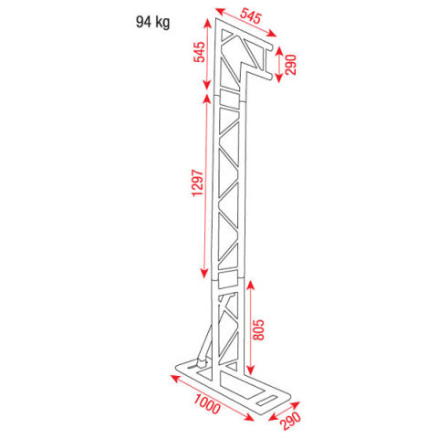 MOBILE DJ TRUSS STAND SHOWTEC