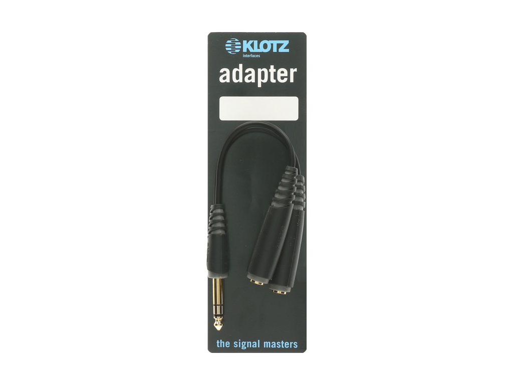 OVERGANG JACK STEREO 6.3MM MANN. --> 2X JACK ST. 6.3MM 20CM