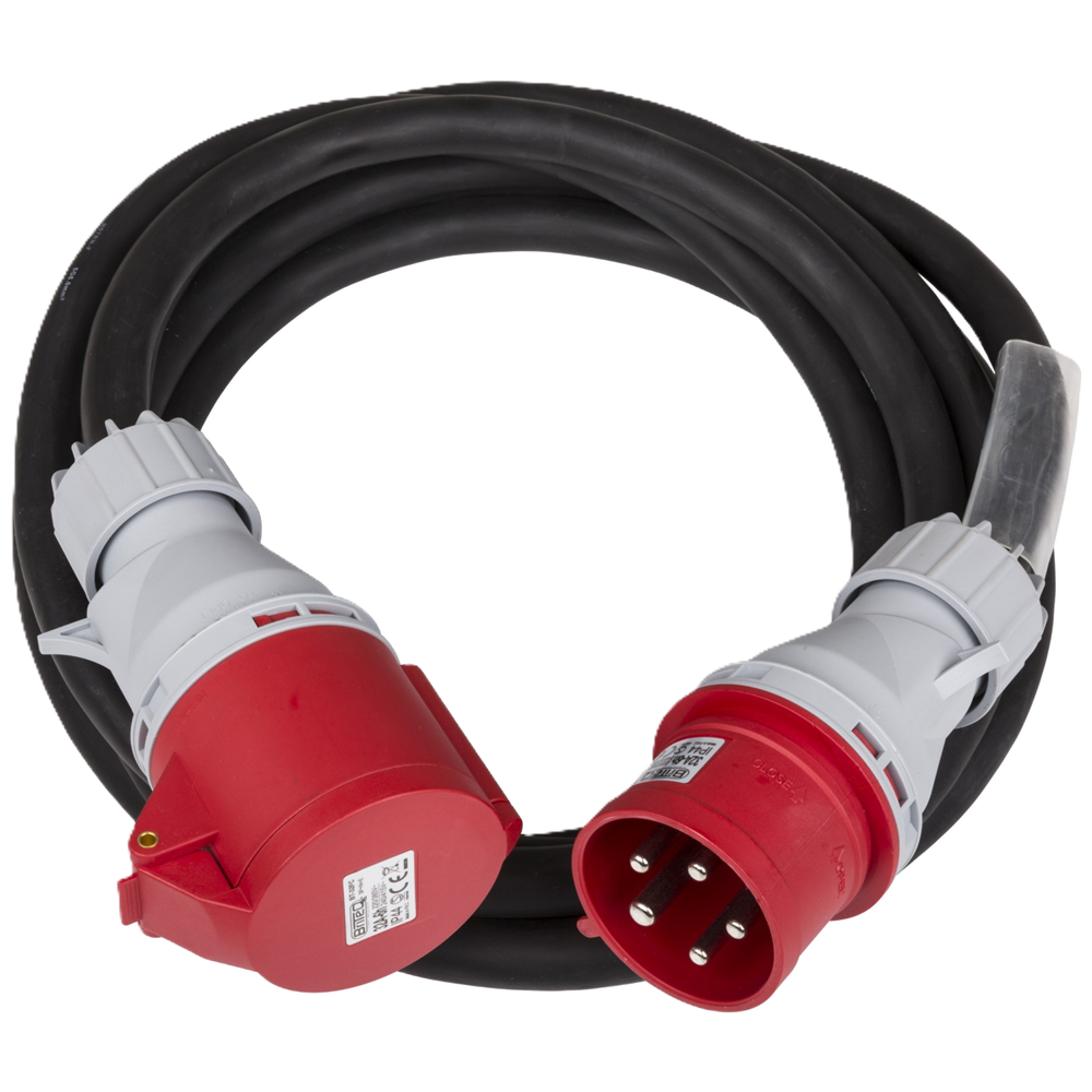 CEE power cable 32A 5p Red H07RN-F 5G6 Hilec (5m)
