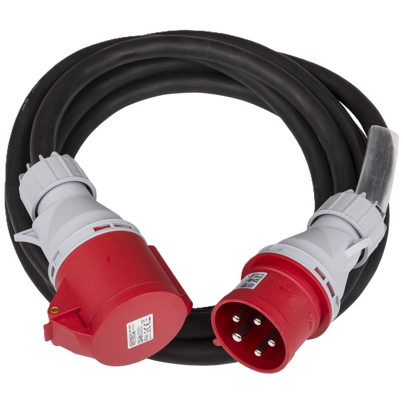 CEE-stroomkabel 32A 5p Rood H07RN-F 5G6 Hilec (5m)