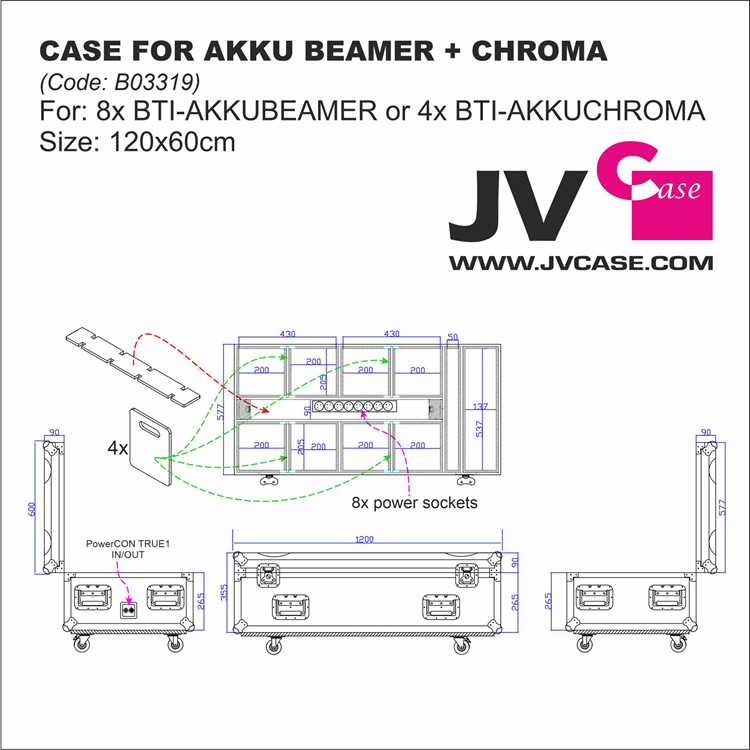 Case for Akku Beamer & Chroma JV Case