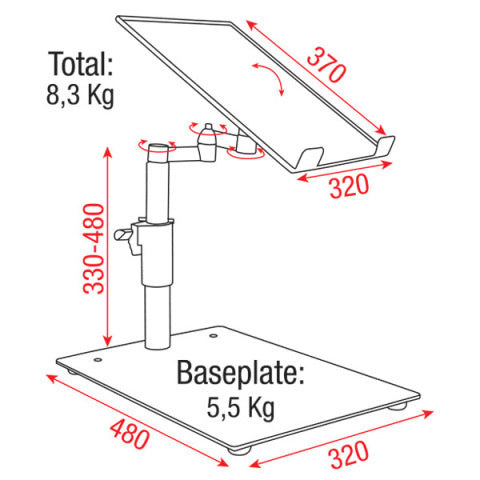 DJ PLAYER STAND DAP AUDIO