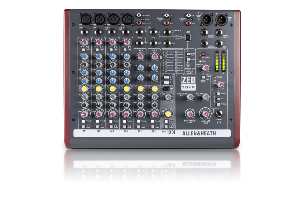 ZED-10 ALLEN &amp; HEATH 10-kanaals analoge USB mengtafel met FX