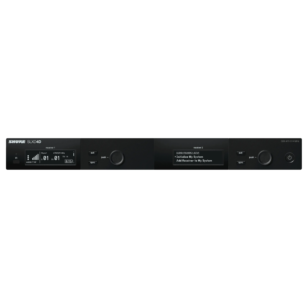 SLXD4DE-H56 Shure Dual Channel Ontvanger (518-562 Mhz, BE)