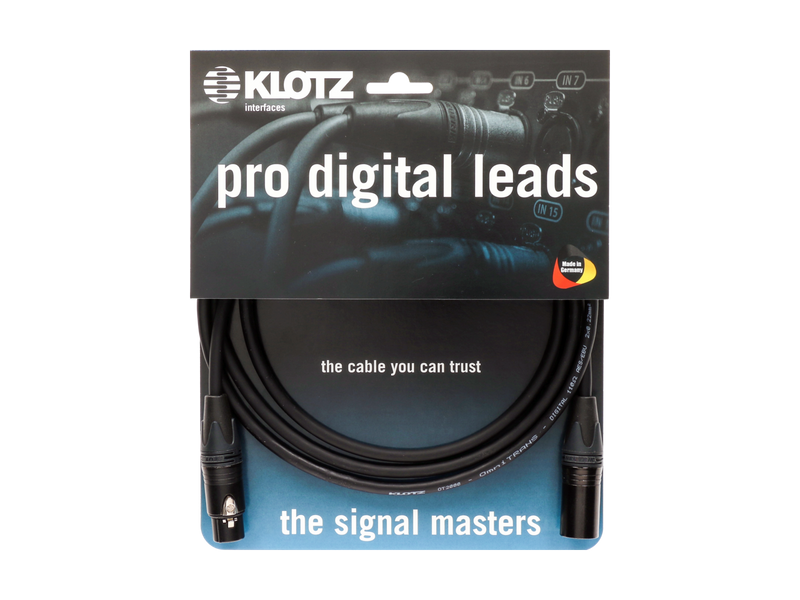 PRO DMX Kabel KLOTZ 3-polig (1m)