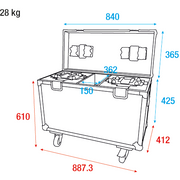 Case voor 2 x Shark - The Meg Showtec