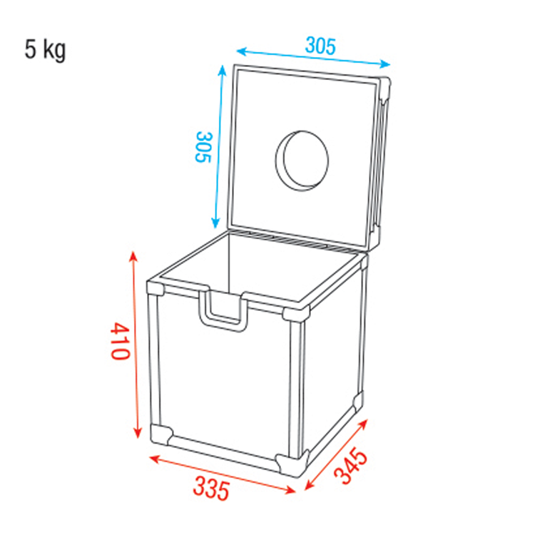 Flightcase voor Spiegelbol 30cm Showgear