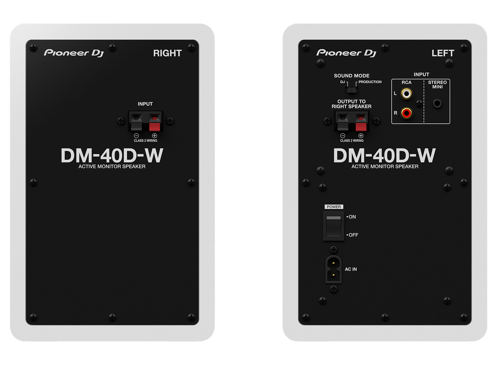 DM-40D-W Pioneer DJ Desktopmonitorsysteem (Wit)