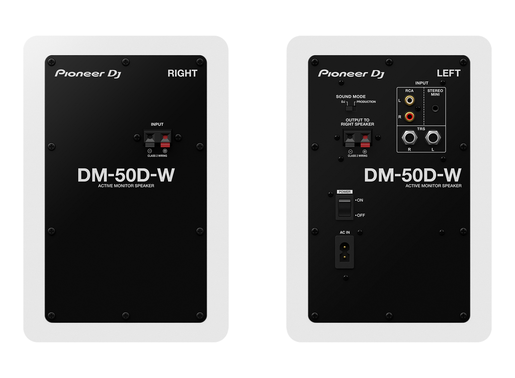 DM-50D (Pair) White Pioneer Dj