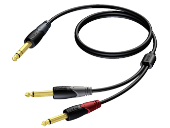 JACK 6.3mm MANNEL. STEREO 2x JACK 6.3mm MANNEL. 3m @ EOL