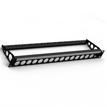 FRONTPLAAT 1 HE PENN 16D GAT, ID-STRIP, KABELBEV