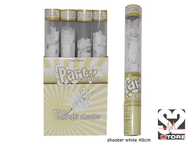 CONFETTI SHOOTER 40CM WIT S2