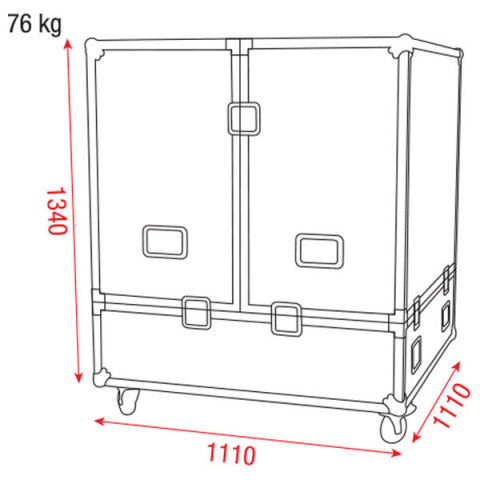 LCA-MIR100 FLIGHTCASE VOOR SPIEGELBOL 100CM DAP AUDIO
