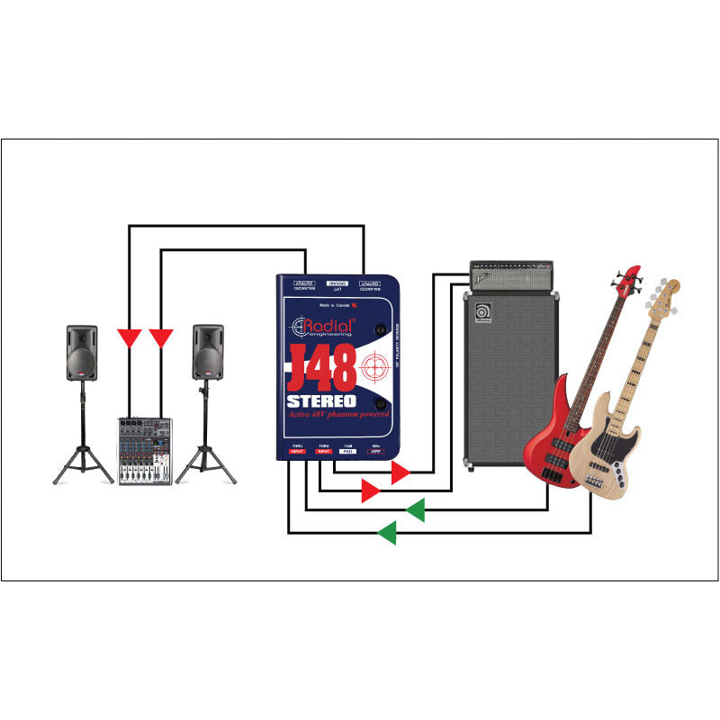 J48 STEREO RADIAL ACTIEVE DI