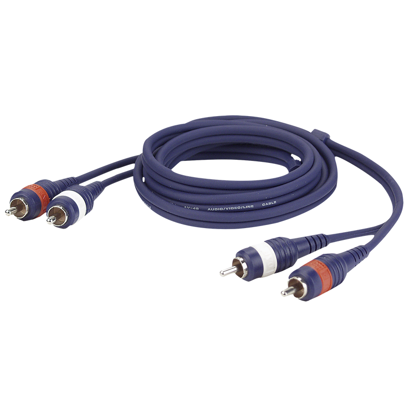 FL246 DAP-AUDIO -2 RCA Male L/R > 2 RCA Male L/R / 6 M