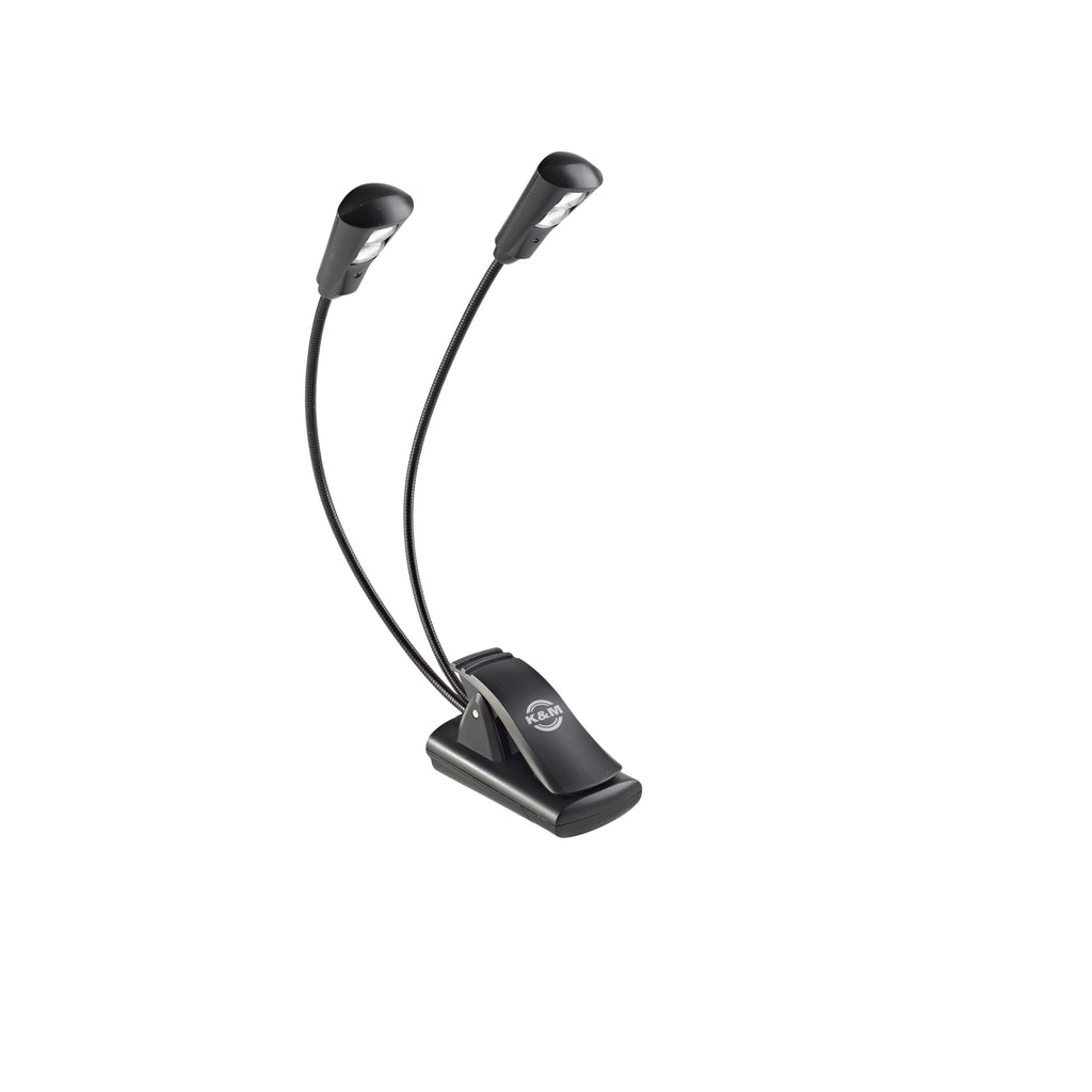 12244 K&amp;M MUSIC STAND LIGHT DOUBLE4 LED FLEXLIGHT