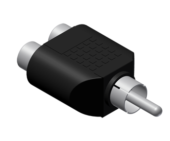 ADAPTER 2x RCA VROUWELIJK / RCA MANNELIJK BASIC SERIE @ EOL
