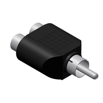 ADAPTER 2x RCA VROUWELIJK / RCA MANNELIJK BASIC SERIE @ EOL