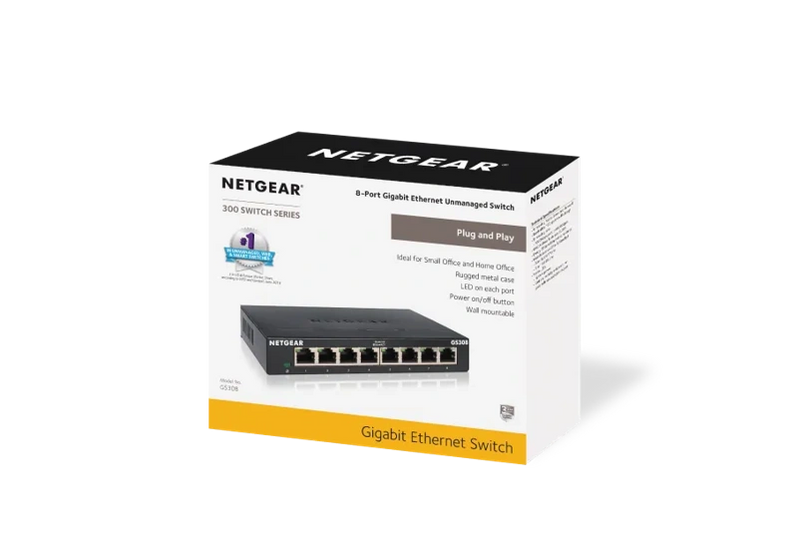GS308v3 Netgear 8-port Gigabit Ethernetswitch