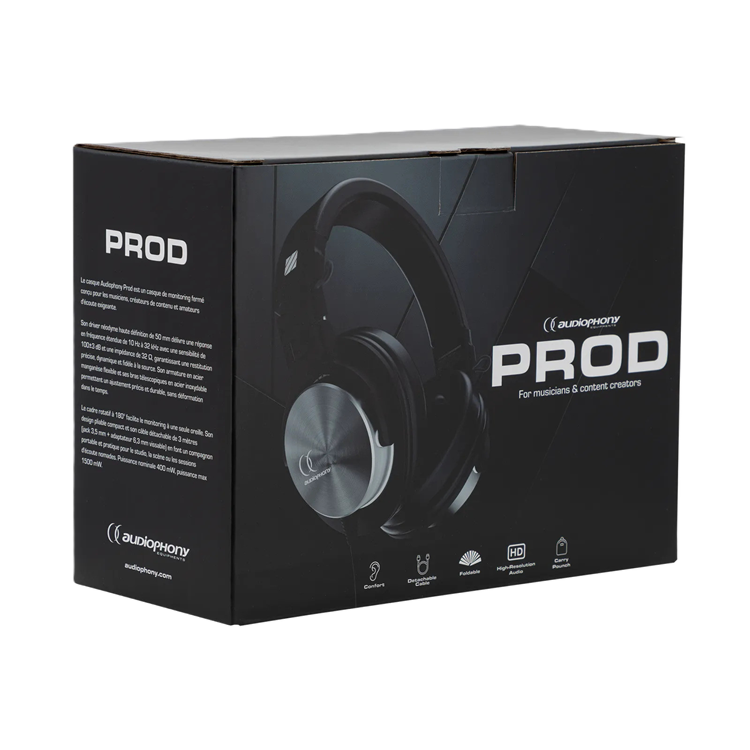 PROD Audiophony Gesloten Hoofdtelefoon voor Muzikanten & Contentcreators