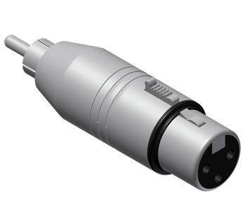 ADAPTER XLR VROUWELIJK - RCA MANNELIJK BASIC SERIE