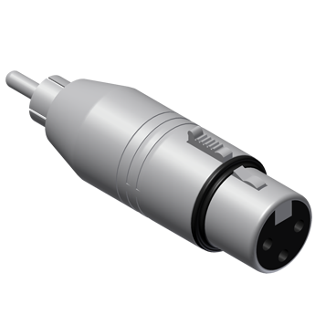 ADAPTER XLR VROUWELIJK - RCA MANNELIJK BASIC SERIE
