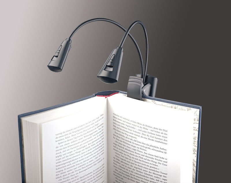 12244 K&amp;M MUSIC STAND LIGHT DOUBLE4 LED FLEXLIGHT