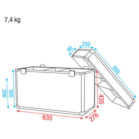 Case voor 2x Phantom 65 Showtec Value Line
