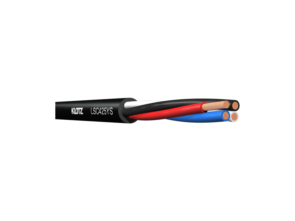 LSC425YS Klotz Luidsprekerkabel 4x2.5mm per Meter (Zwart)