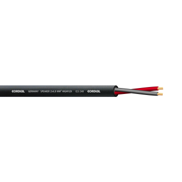 CLS240 LUIDSPREKERKABEL 2 x 4mm� HIGHFLEX ZWART / meter
