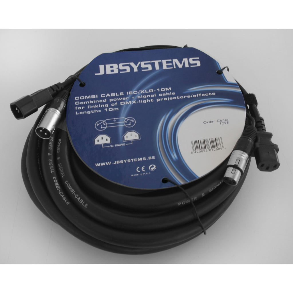 COMBI CABLE IEC / 3P XLR 10m DMX HILEC