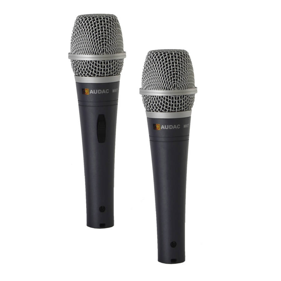 M67 AUDAC DYNAMIC VOCAL MICROFOON + SWITCH