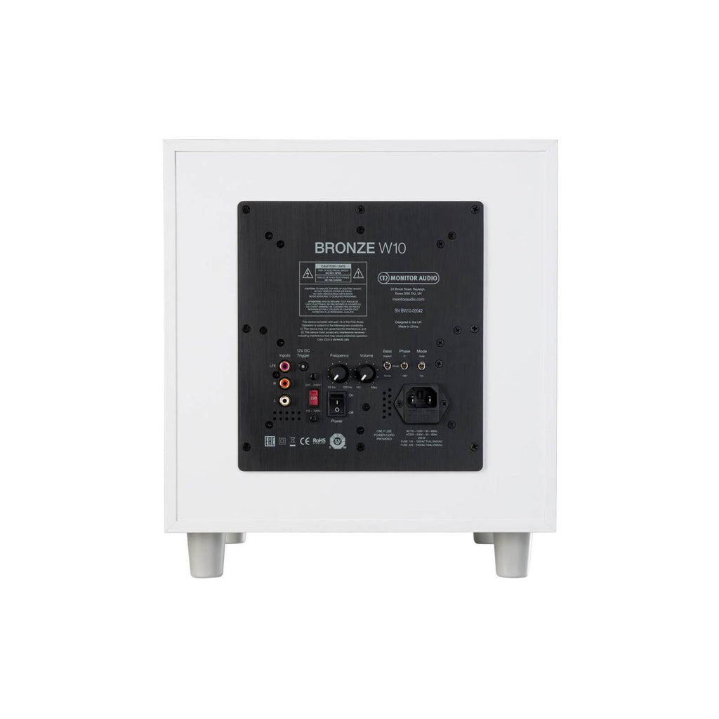 Bronze W10 Wallnut Actieve Subwoofer Monitor Audio 