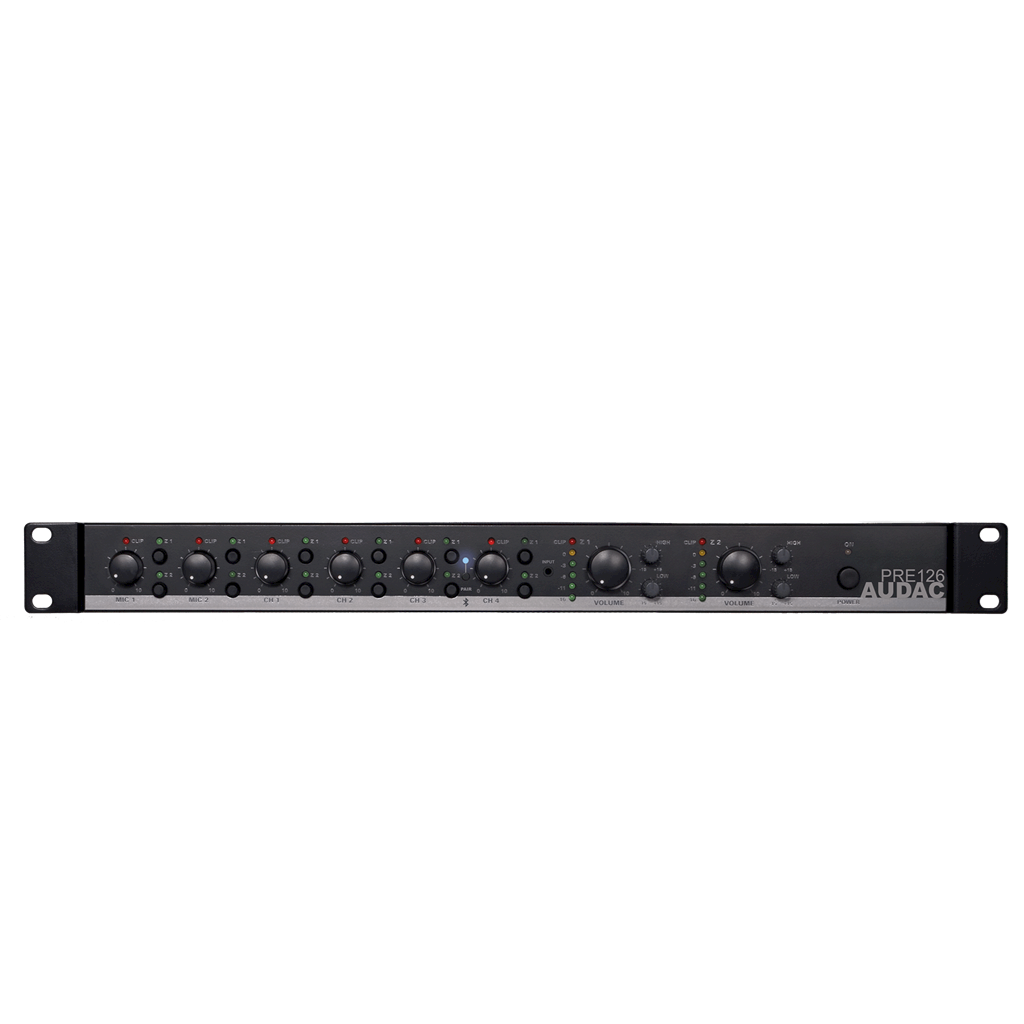 PRE126 AUDAC 2 Zone 6 Channel Voorversterker