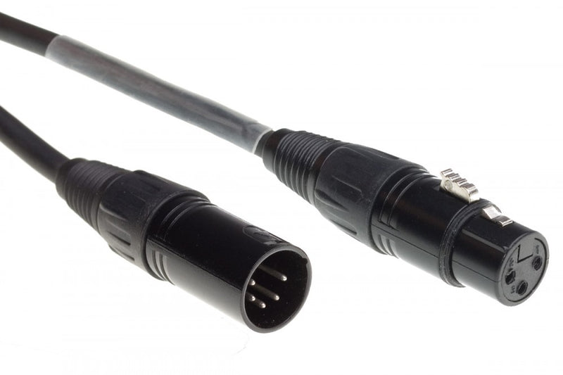 DMX Verloopkabel 5-pin Mannelijk naar 3-pin Vrouwelijk Admiral