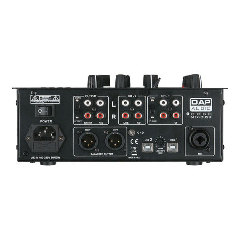 CORE MIX-2 USB DAP 2-kanaals DJ-mixer met USB-interface