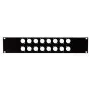 19" CONNECTOR-PANEL 2U  16x D-SIZE OPENING DAP AUDIO.