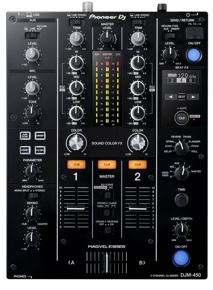 DJM-450 PIONEER DJ 2-kanaals DJ mixer