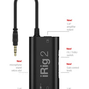 iRIG2 IK MULTIMEDIA ANALOGE GITAAR/BAS INTERFACE VOOR iOS