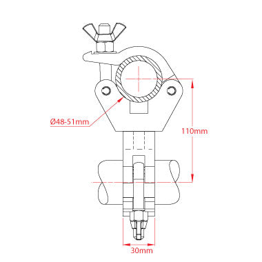 SLIMLINE DUBBELE HALF COUPLER (SMALL) 750KG DOUGHTY