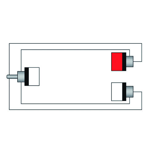 CAB727/0.25 RCA MALE TO 2 RCA FEMALE 0.25 M PROCAB